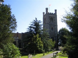St Mary the Virgin Church at Henley-on-Thames from the alms houses